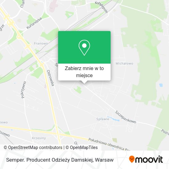 Mapa Semper. Producent Odzieży Damskiej