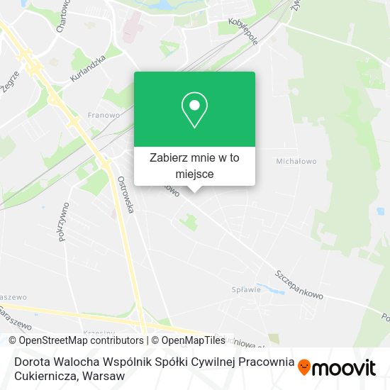 Mapa Dorota Walocha Wspólnik Spółki Cywilnej Pracownia Cukiernicza