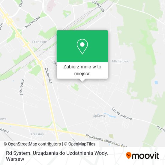 Mapa Rd System. Urządzenia do Uzdatniania Wody