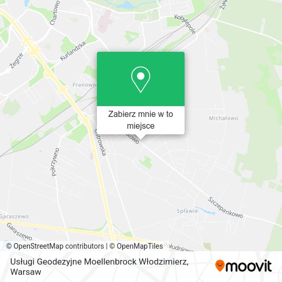 Mapa Usługi Geodezyjne Moellenbrock Włodzimierz