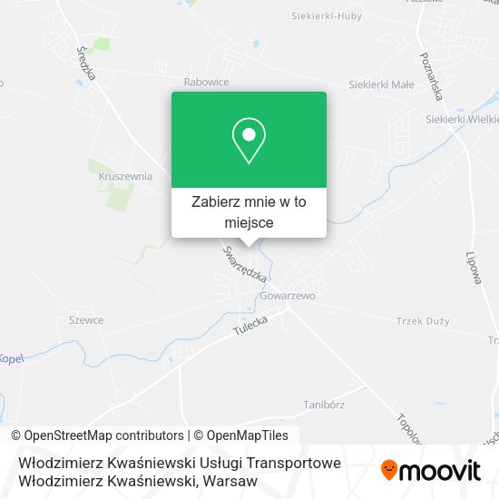 Mapa Włodzimierz Kwaśniewski Usługi Transportowe Włodzimierz Kwaśniewski