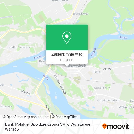 Mapa Bank Polskiej Spoldzielczosci SA w Warszawie