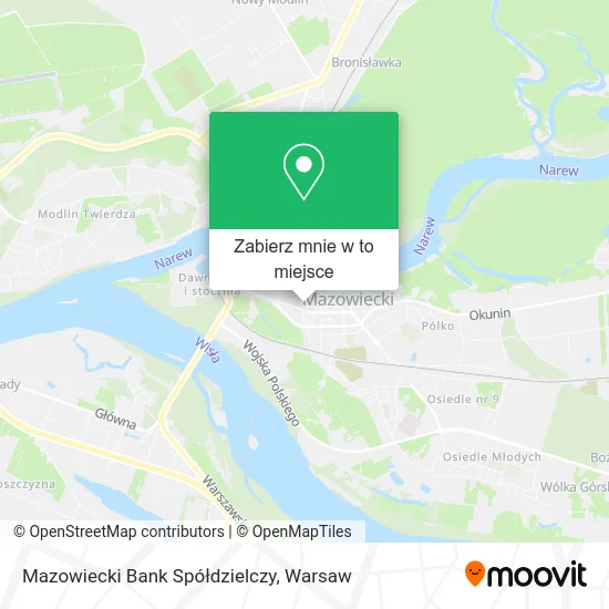 Mapa Mazowiecki Bank Spółdzielczy