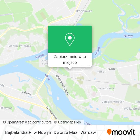 Mapa Bajbalandia.Pl w Nowym Dworze Maz.