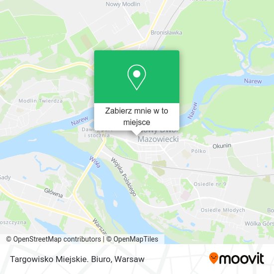 Mapa Targowisko Miejskie. Biuro