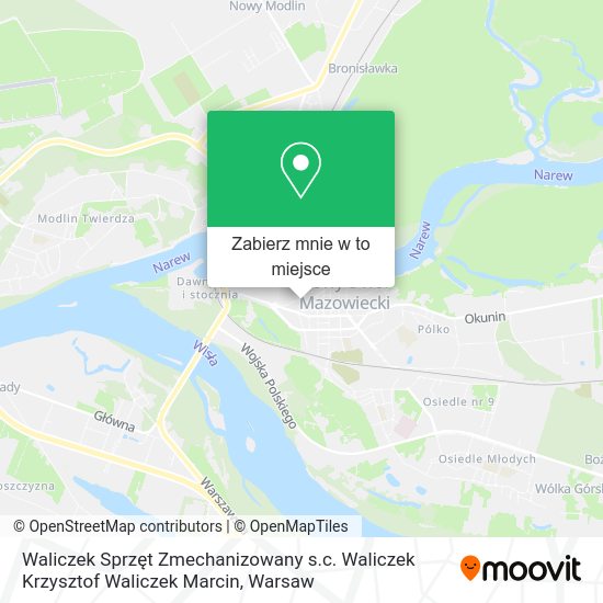 Mapa Waliczek Sprzęt Zmechanizowany s.c. Waliczek Krzysztof Waliczek Marcin