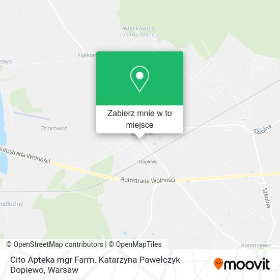 Mapa Cito Apteka mgr Farm. Katarzyna Pawełczyk Dopiewo