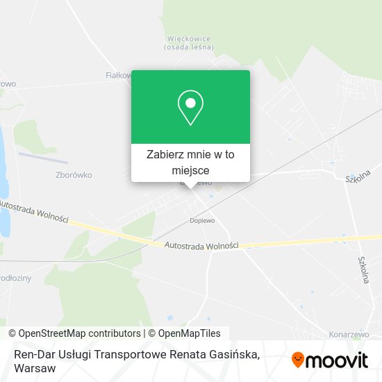 Mapa Ren-Dar Usługi Transportowe Renata Gasińska