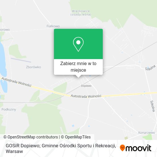 Mapa GOSiR Dopiewo; Gminne Ośrodki Sportu i Rekreacji