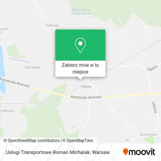 Mapa Usługi Transportowe Roman Michalak