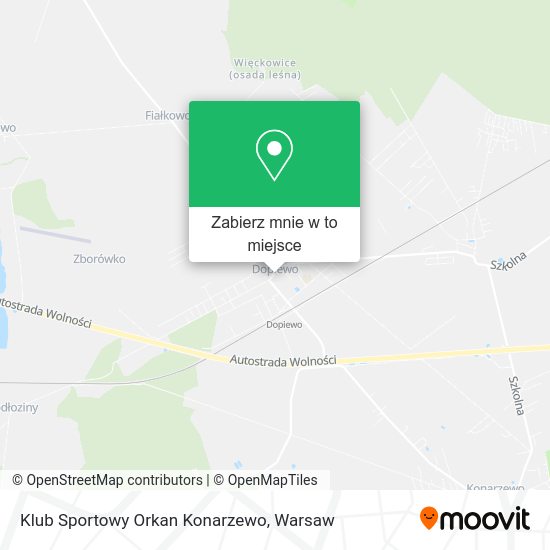 Mapa Klub Sportowy Orkan Konarzewo