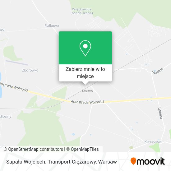 Mapa Sapała Wojciech. Transport Ciężarowy