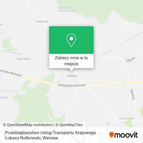 Mapa Przedsiębiorstwo Usług Transportu Krajowego Łukasz Rutkowski