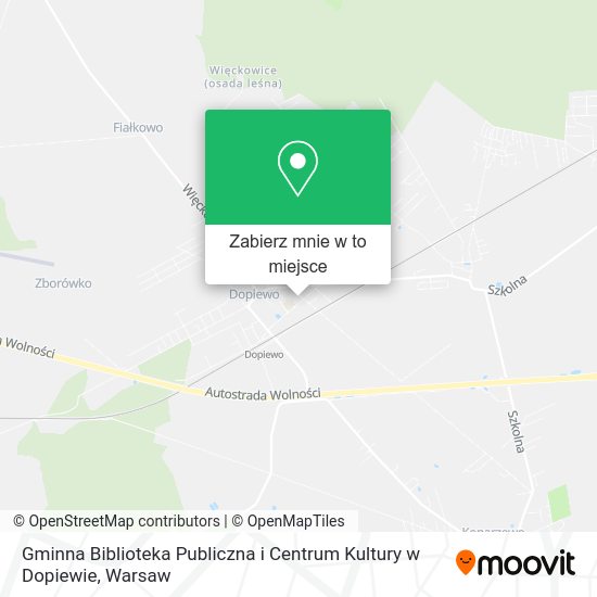 Mapa Gminna Biblioteka Publiczna i Centrum Kultury w Dopiewie