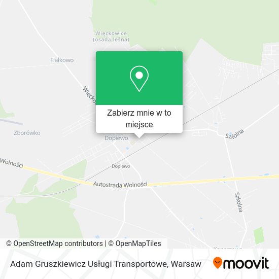 Mapa Adam Gruszkiewicz Usługi Transportowe