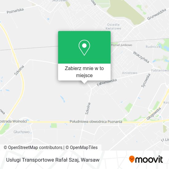 Mapa Usługi Transportowe Rafał Szaj