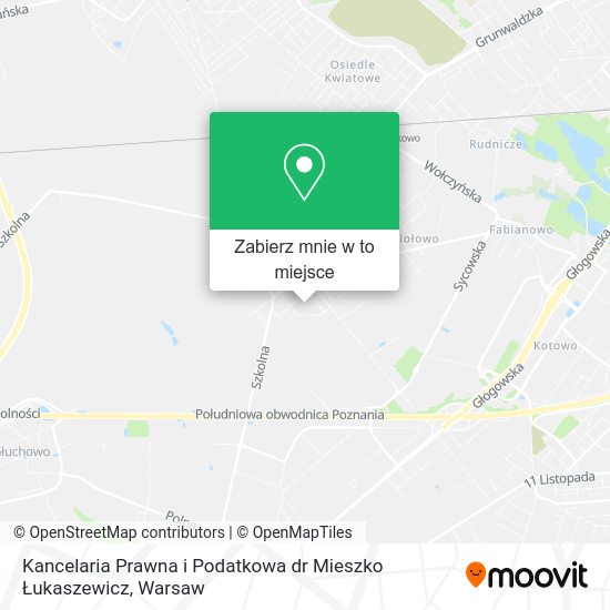 Mapa Kancelaria Prawna i Podatkowa dr Mieszko Łukaszewicz