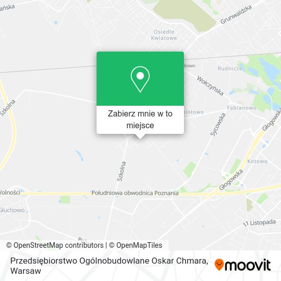 Mapa Przedsiębiorstwo Ogólnobudowlane Oskar Chmara