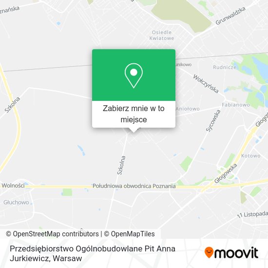 Mapa Przedsiębiorstwo Ogólnobudowlane Pit Anna Jurkiewicz