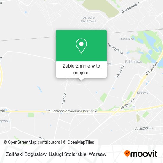 Mapa Zaliński Bogusław. Usługi Stolarskie