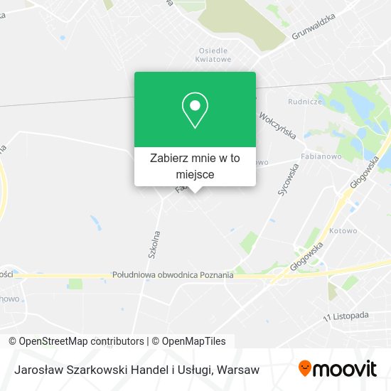 Mapa Jarosław Szarkowski Handel i Usługi