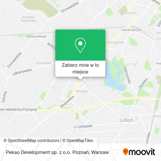 Mapa Pekao Development sp. z o.o. Poznań