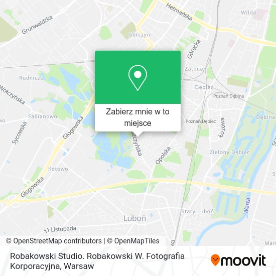 Mapa Robakowski Studio. Robakowski W. Fotografia Korporacyjna