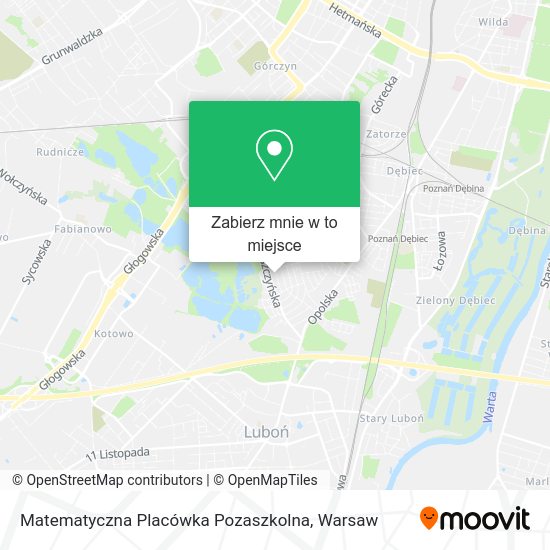 Mapa Matematyczna Placówka Pozaszkolna