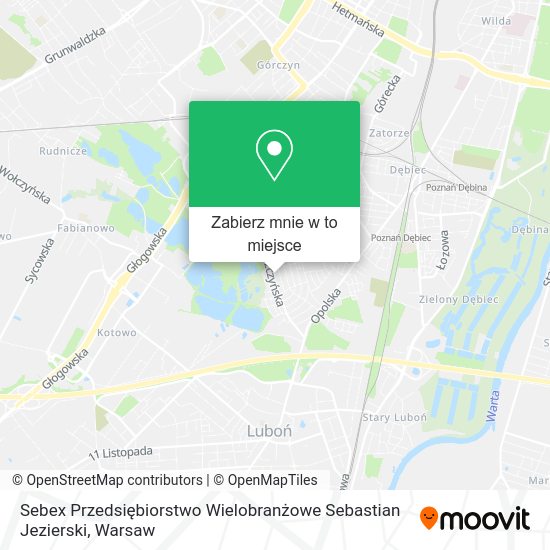 Mapa Sebex Przedsiębiorstwo Wielobranżowe Sebastian Jezierski