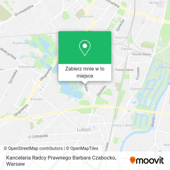 Mapa Kancelaria Radcy Prawnego Barbara Czabocko