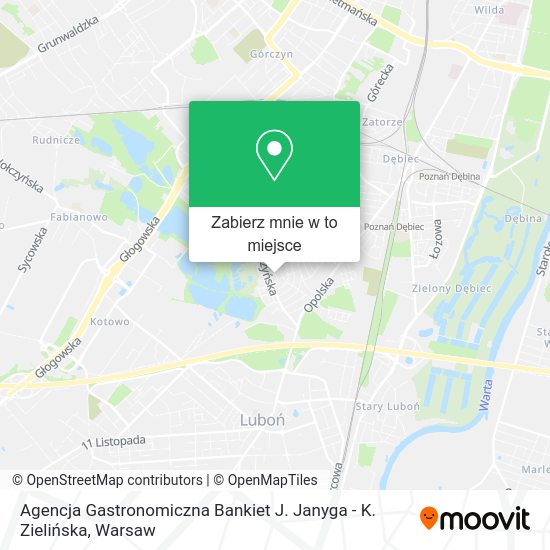 Mapa Agencja Gastronomiczna Bankiet J. Janyga - K. Zielińska