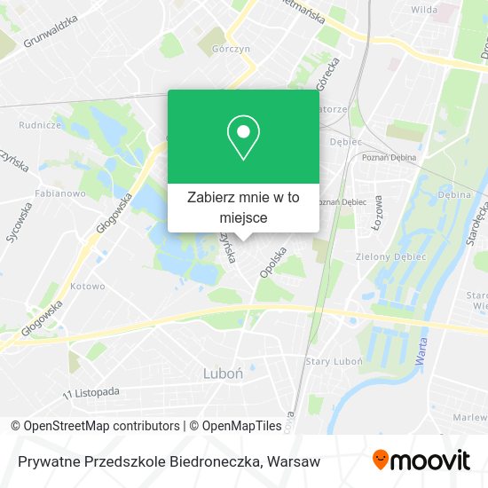 Mapa Prywatne Przedszkole Biedroneczka