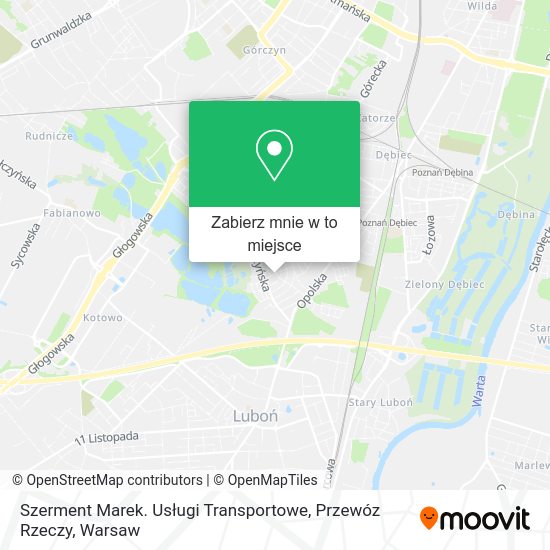 Mapa Szerment Marek. Usługi Transportowe, Przewóz Rzeczy