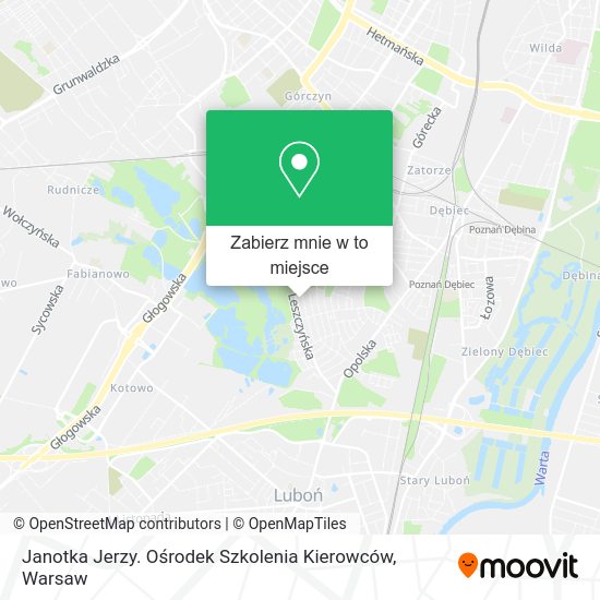 Mapa Janotka Jerzy. Ośrodek Szkolenia Kierowców