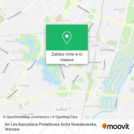 Mapa An Lex Kancelaria Podatkowa Anita Nowakowska