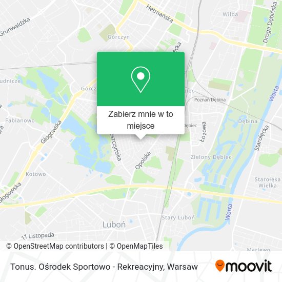 Mapa Tonus. Ośrodek Sportowo - Rekreacyjny