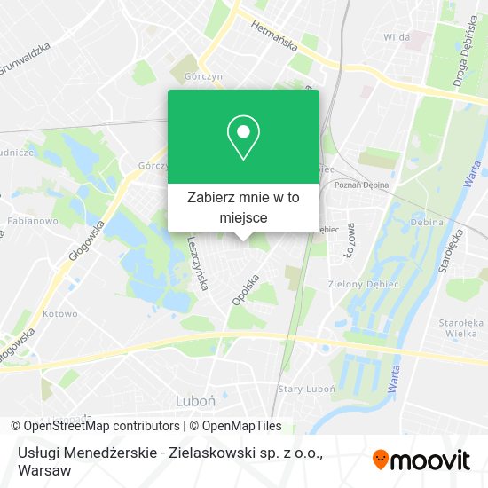 Mapa Usługi Menedżerskie - Zielaskowski sp. z o.o.