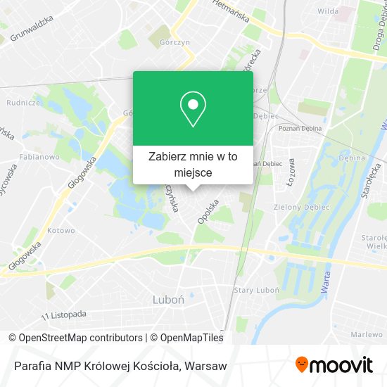 Mapa Parafia NMP Królowej Kościoła