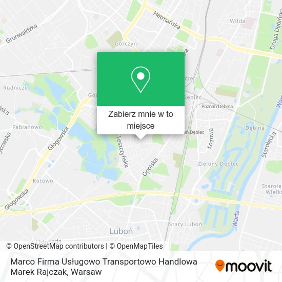 Mapa Marco Firma Usługowo Transportowo Handlowa Marek Rajczak