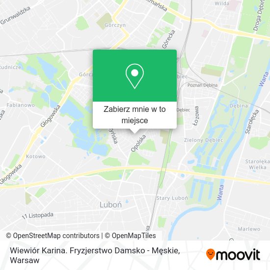 Mapa Wiewiór Karina. Fryzjerstwo Damsko - Męskie