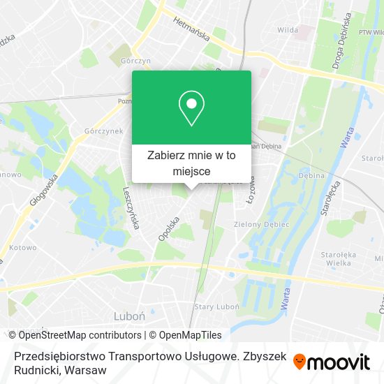 Mapa Przedsiębiorstwo Transportowo Usługowe. Zbyszek Rudnicki