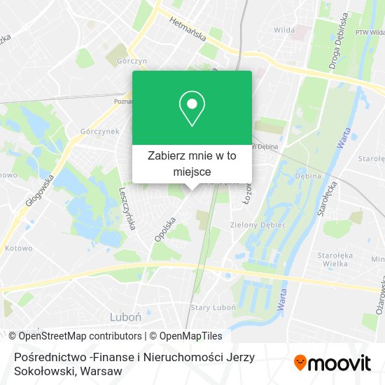 Mapa Pośrednictwo -Finanse i Nieruchomości Jerzy Sokołowski