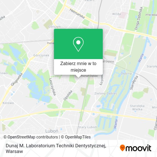 Mapa Dunaj M. Laboratorium Techniki Dentystycznej