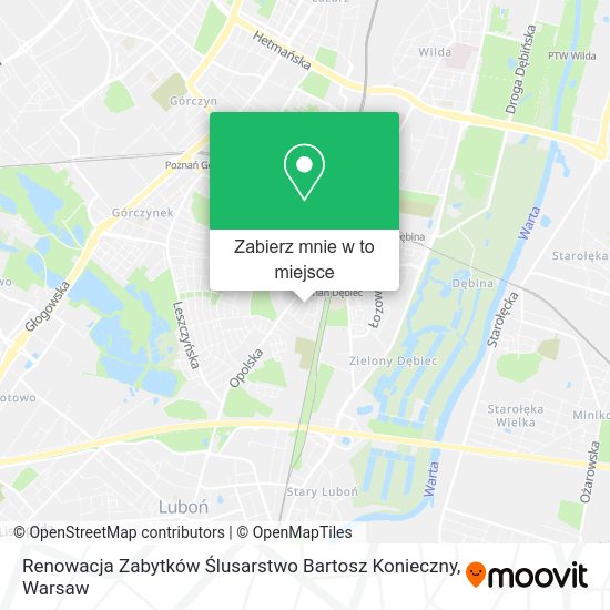 Mapa Renowacja Zabytków Ślusarstwo Bartosz Konieczny