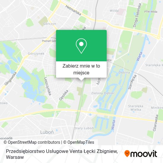 Mapa Przedsiębiorstwo Usługowe Venta Łęcki Zbigniew