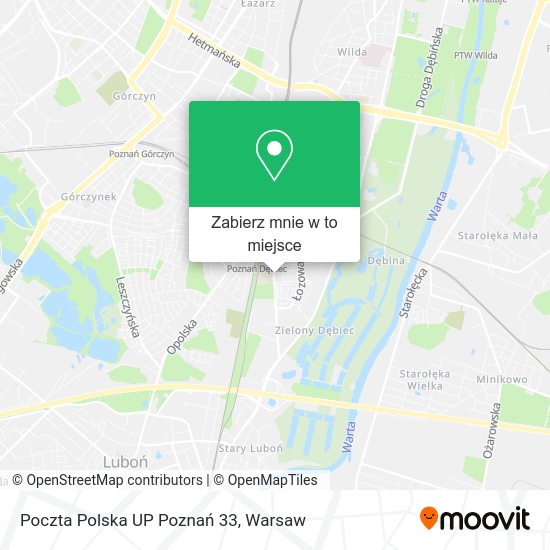 Mapa Poczta Polska UP Poznań 33