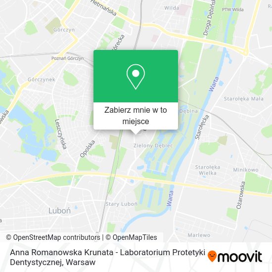 Mapa Anna Romanowska Krunata - Laboratorium Protetyki Dentystycznej