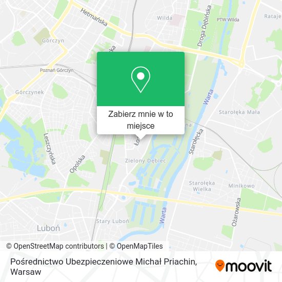 Mapa Pośrednictwo Ubezpieczeniowe Michał Priachin