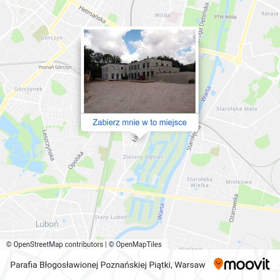 Mapa Parafia Błogosławionej Poznańskiej Piątki