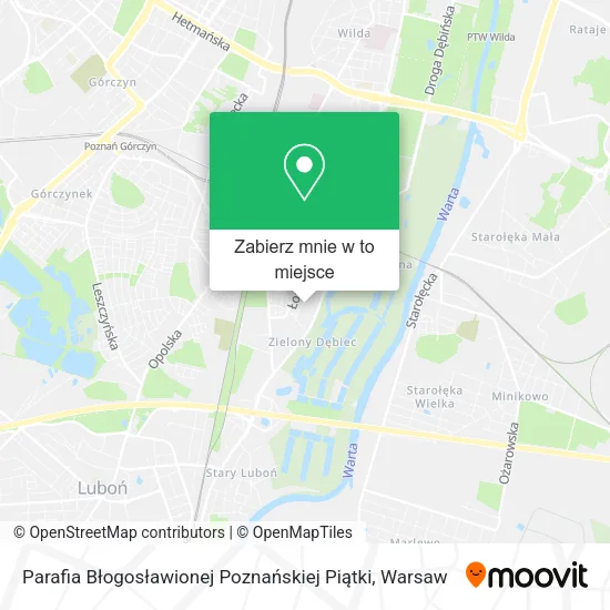 Mapa Parafia Błogosławionej Poznańskiej Piątki